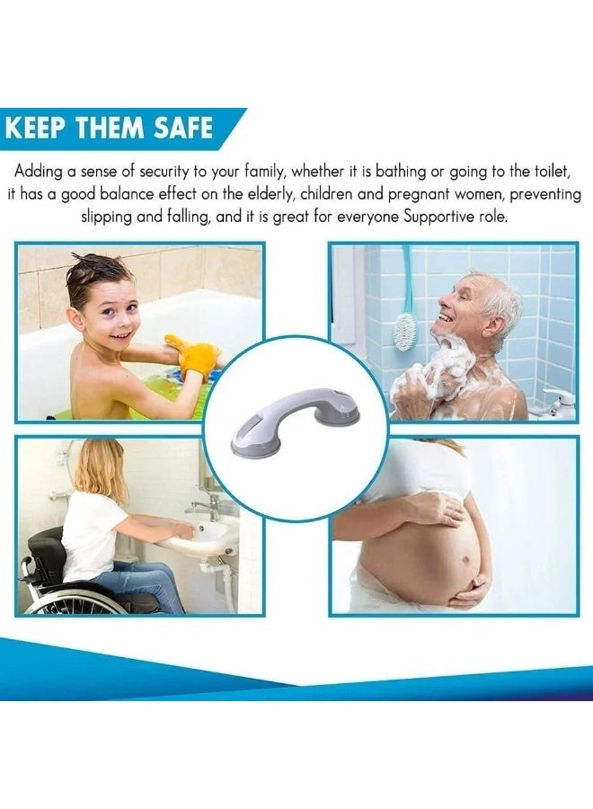 Bathroom safety grab bar and bathtub support for the elderly with a strong, non-slip suction cup base to help them securely attach to a wall or door for added safety during bathing. - Image 5